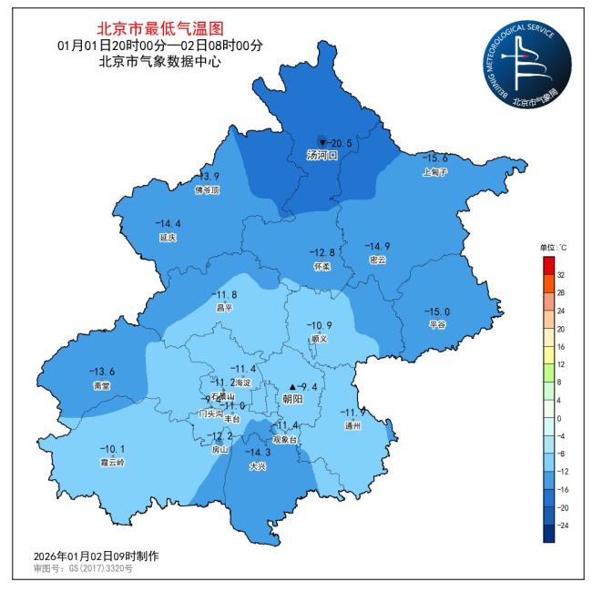 北京节后上班多三四级偏北风，平原最低温低至-7℃ 早晚寒意浓重