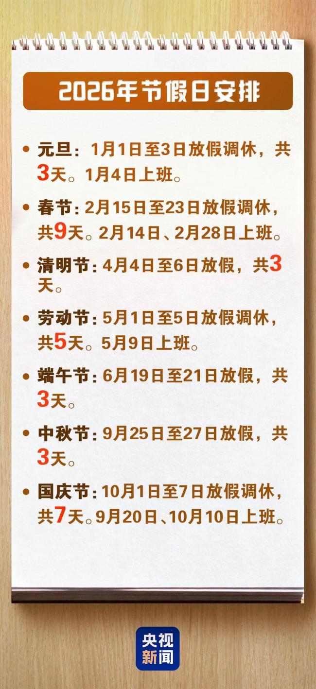 春节放假通知来了 9天长假等你来