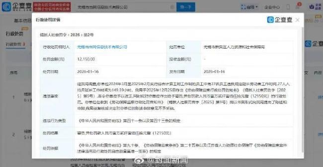 当当网公司因员工超长加班被罚
