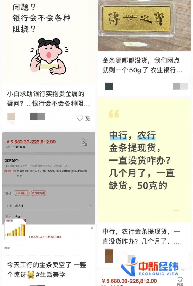 银行金条断货预约名单写满A4纸