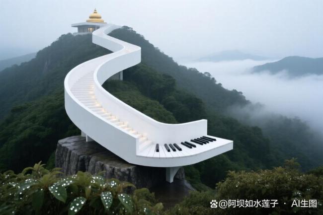 通往大S雕像9阶台阶呈S型