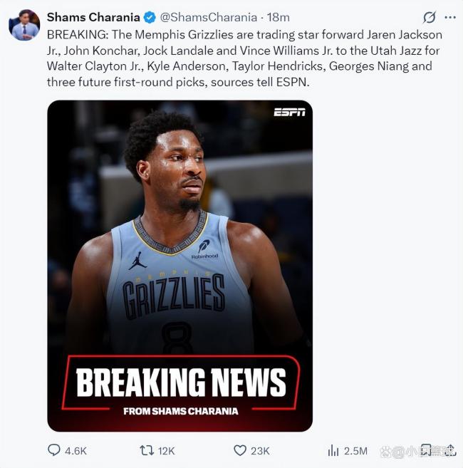 灰熊爵士8人大交易