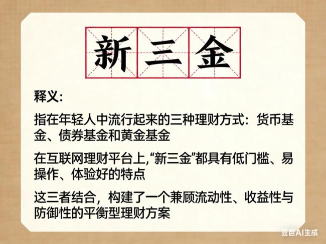 年青东说念主嗜好接待“新三金”