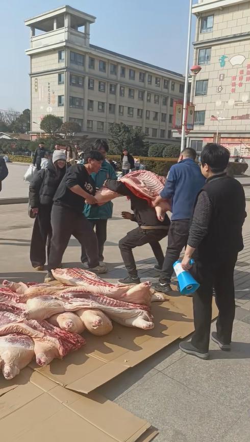 学校优秀学生扛着整只羊回家