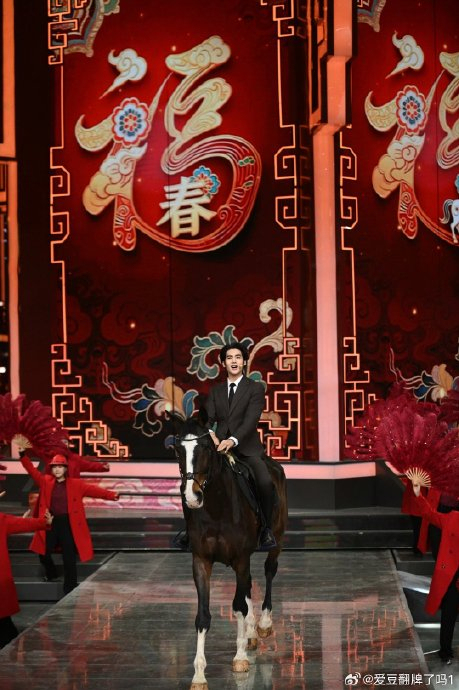 辽宁春晚于适骑真马出场