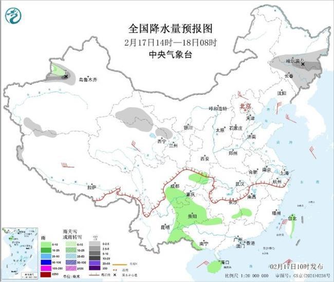 全国大部晴好天气迎新春