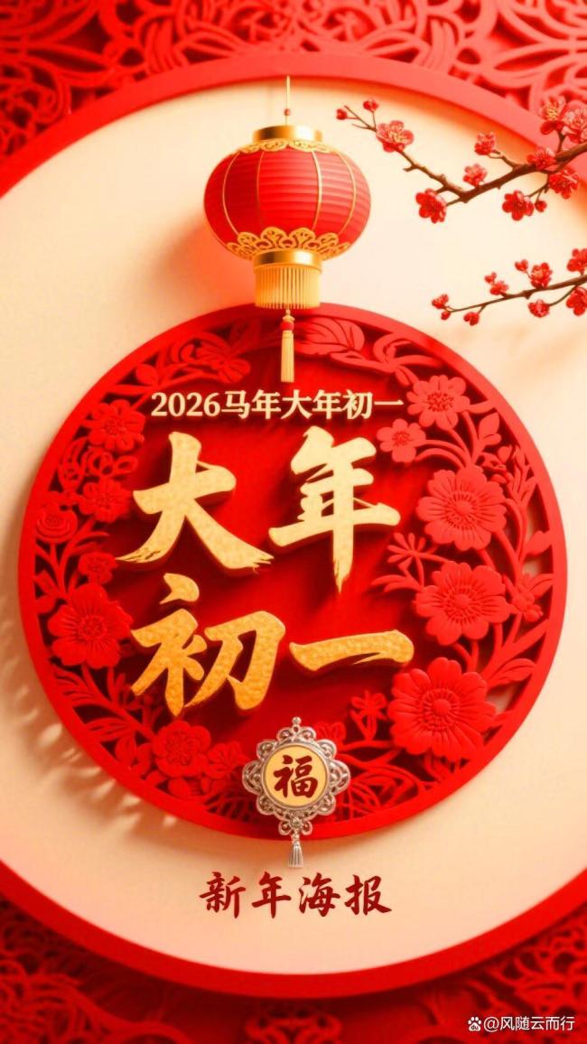 月朔迎春接福 马年跃马呈祥 骏业宏开舞长风