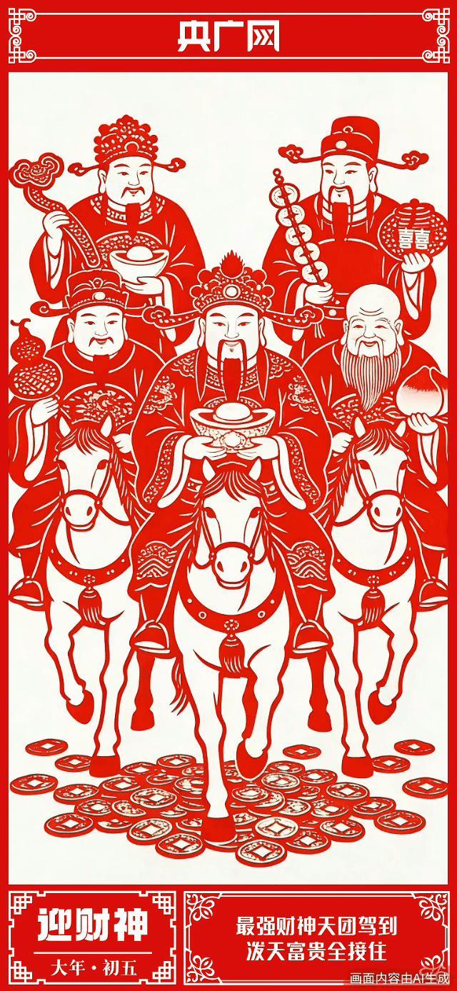 大年初五迎财神 传统习俗与现代祝福交汇