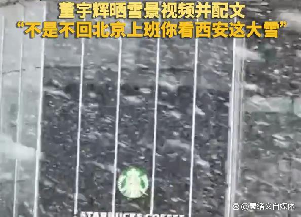 董宇辉晒西安大雪调侃返京行程 雪中美景留住脚步