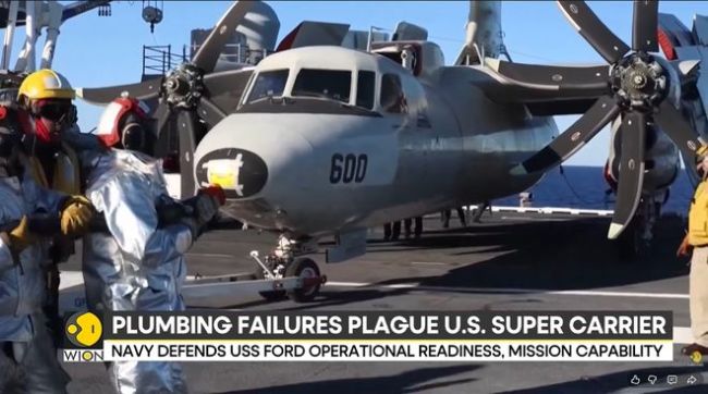 美国最贵航母陷马桶危机 管道故障困扰超级航母