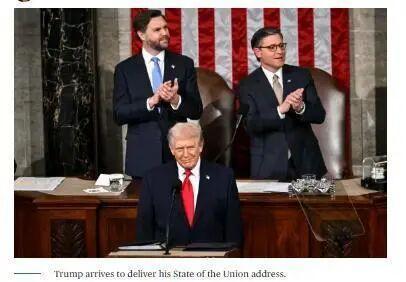 特朗普称他领导美国开启黄金时代 夸耀经济成就