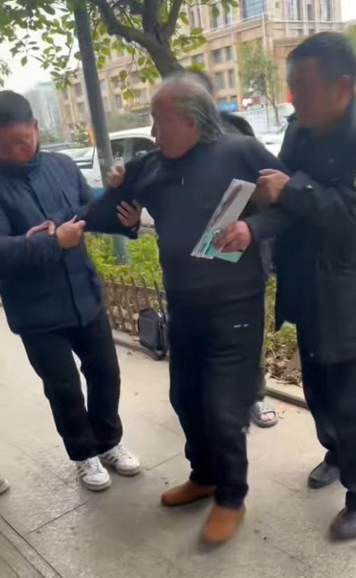 老人摔倒在街头花坛 众人接力扶起 温暖一幕感动蔡甸