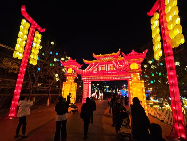 石景山游乐园元宵灯会美不胜收 欢乐海洋夜