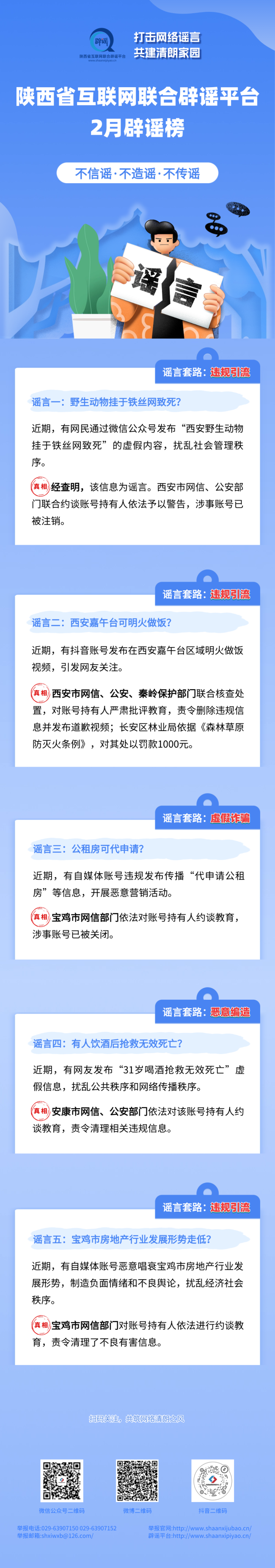陕西省互联网联合辟谣平台2月辟谣榜