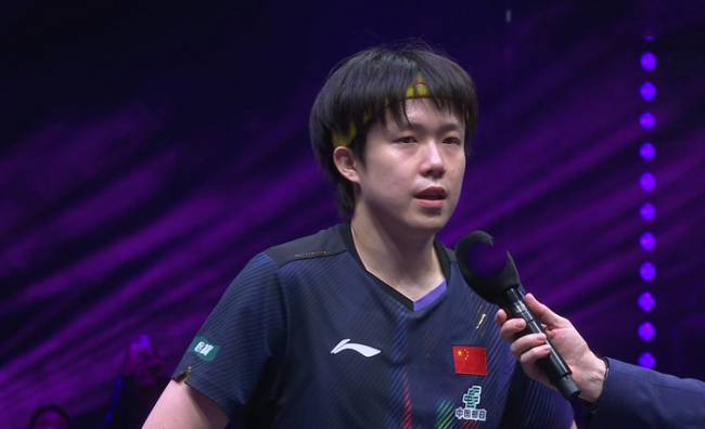 王楚钦赛后采访称赞对手尽显高情商 大赞格罗特实力强劲