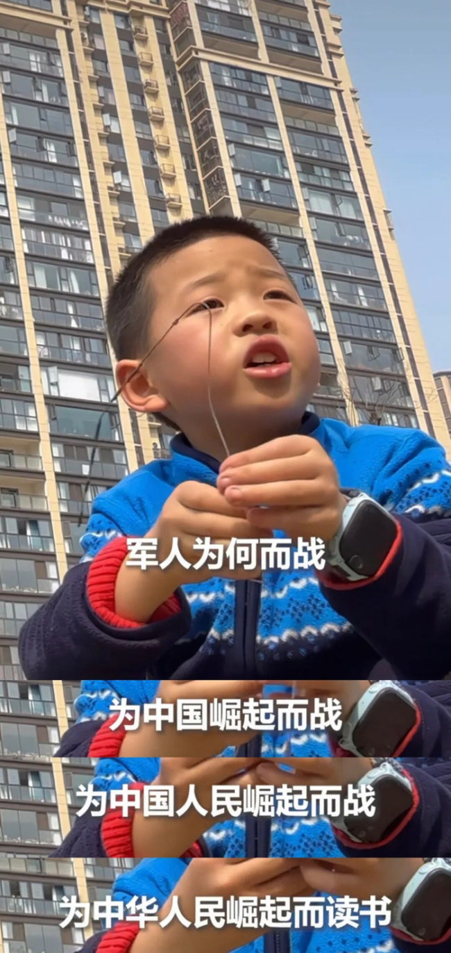 男孩回答“军人为何而战”全网刷屏 少年赤诚感动网友