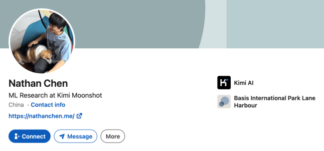 深圳17岁高三生成Kimi论文第一作者 创新机制引马斯克关注