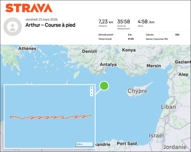 法国水兵甲板慢跑意外暴露航母位置 健身记录引发安全漏洞