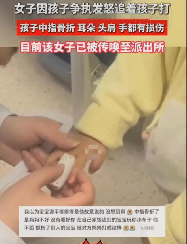 警方介入女子追打2岁宝宝 玩具争执引发暴力事件