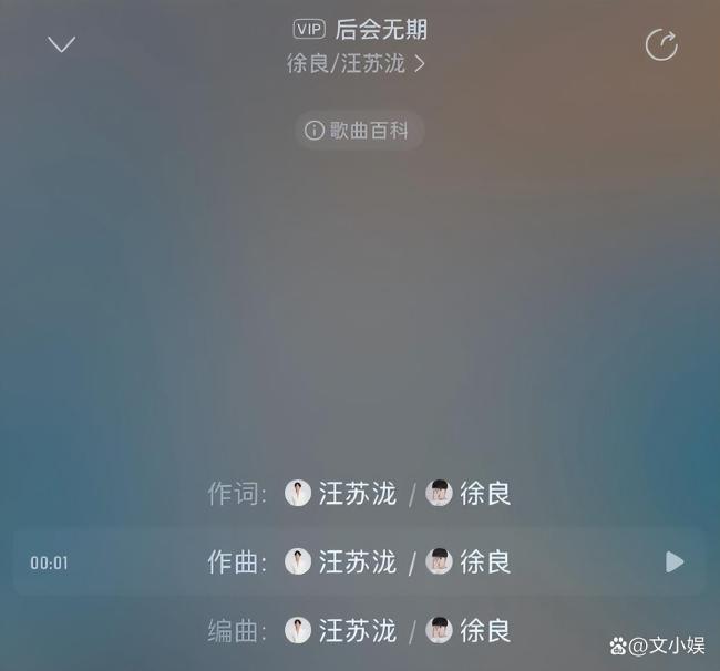 徐良删除汪苏泷《后会无期》作词作曲 署名争议引热议