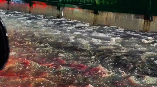 贵阳市多地突降冰雹