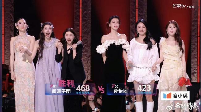 阚清子团比孙怡团票数高