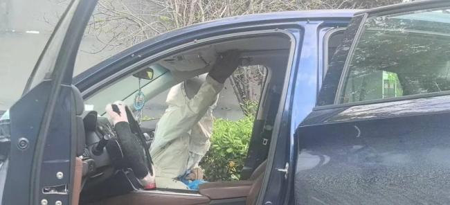 男子未关窗仅10分钟车内筑起蜂巢 蜜蜂筑巢速度惊人