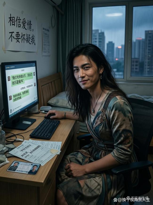 男子伪装美女网恋 骗走受害人100万