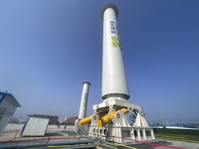 中国发布全球最大风力旋筒助推系统