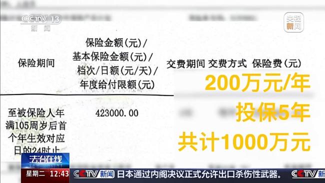 男子买千万保险本金105岁才能取 “随用随取”成空话