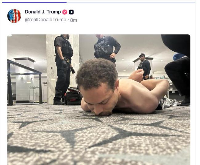 特朗普发布嫌疑人照片和一段监控录像 提高透明度