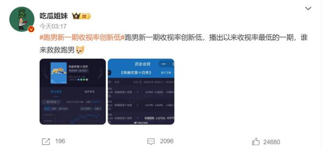 《奔走吧》收视率创节目历史最低 老牌综艺何去何从