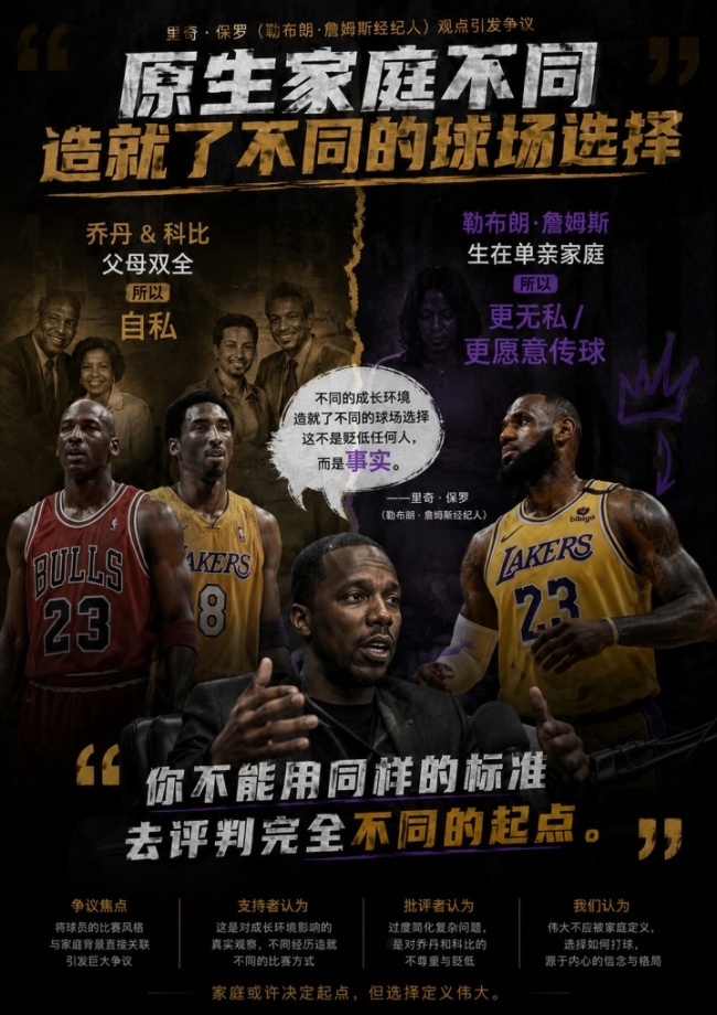 富保罗：詹姆斯爱传球因生在单亲家庭
