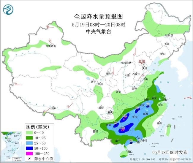 内地近日大范围降雨 主雨带18日起南落 暴雨黄色预警持续