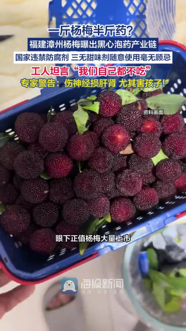 漳州杨梅曝出黑心泡药产业链