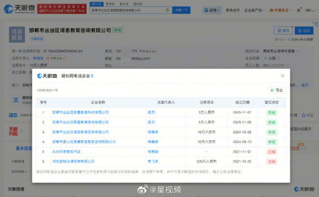 暴力对待学生机构去年变更投资人 关联多家公司