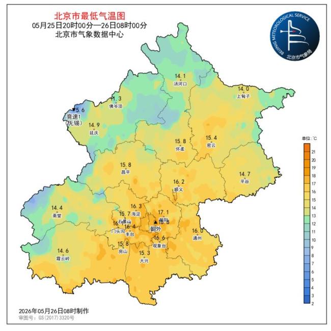 北京明天午后山区有雨,后天阵风可达6级左右 注意防风防雨