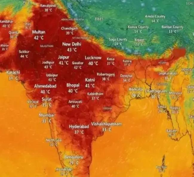 印度多地突破45℃ 高温与能源危机交织