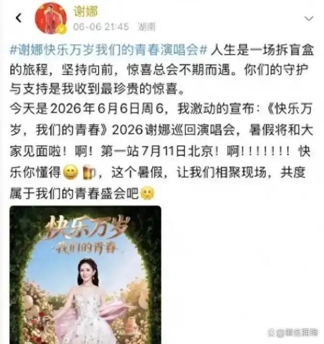 谢娜可以开演唱会但要有边界感