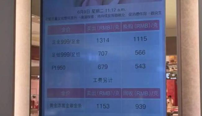 金價(jià)連跌買(mǎi)一口價(jià)還是按克買(mǎi) 金飾單價(jià)跌破1300元