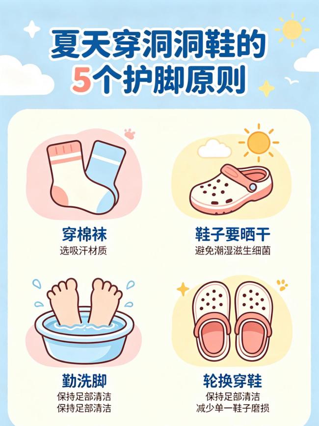 广东闷热天穿洞洞鞋当心脚发霉 真菌滋生隐患大