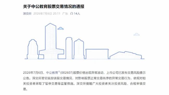 中公教育遭深交所点名