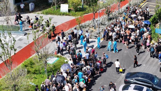 浙江衢州多地严阵以待防御台风巴威 全力以赴守护安全