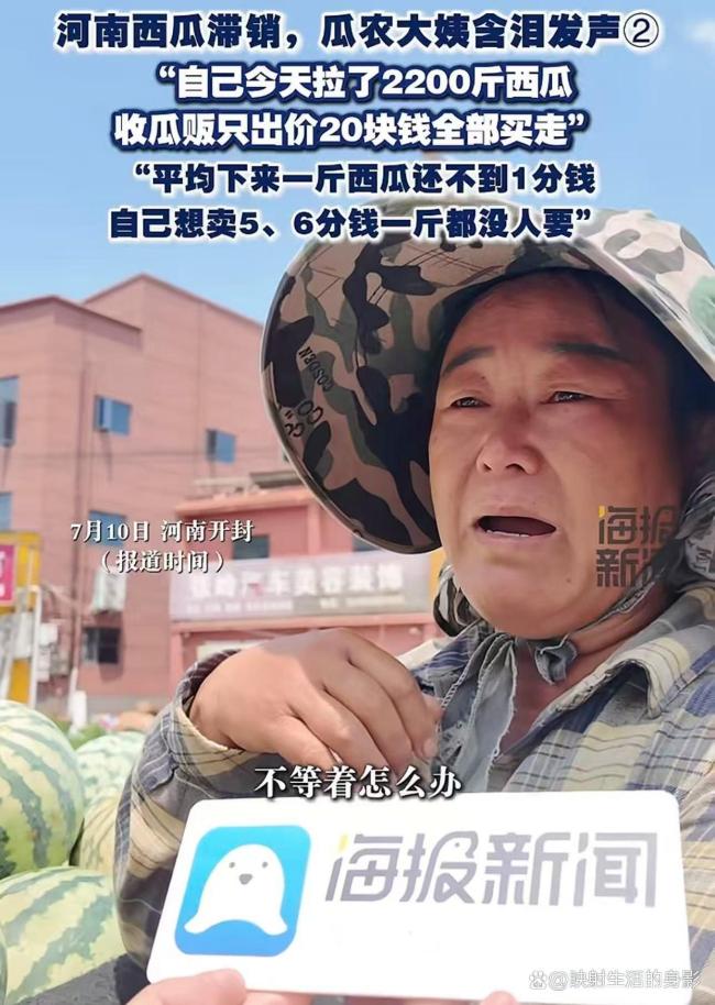 瓜农2200斤西瓜收瓜贩仅出价20元