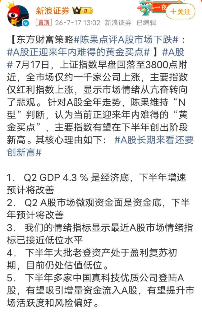 A股黄金买点来了吗