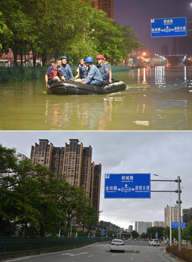 洪水退去广西向前 重建家园信心满满