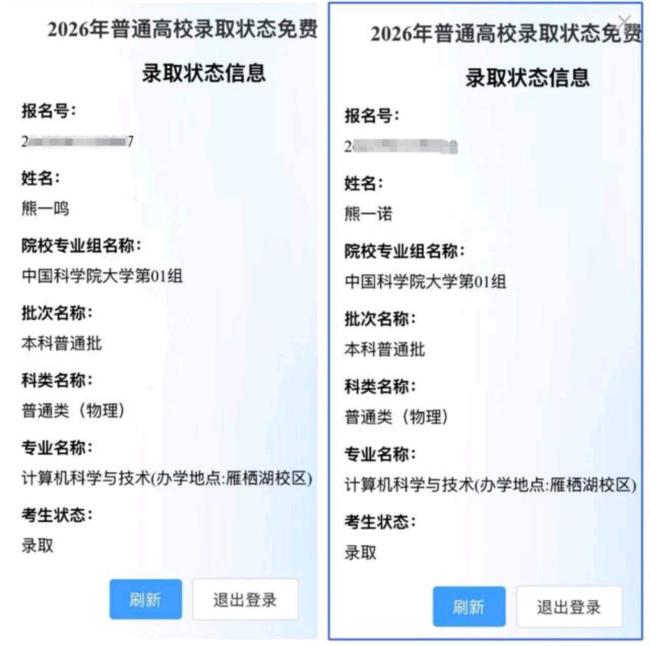 双胞胎高考仅差1分同上国科大 十九年同窗共圆梦