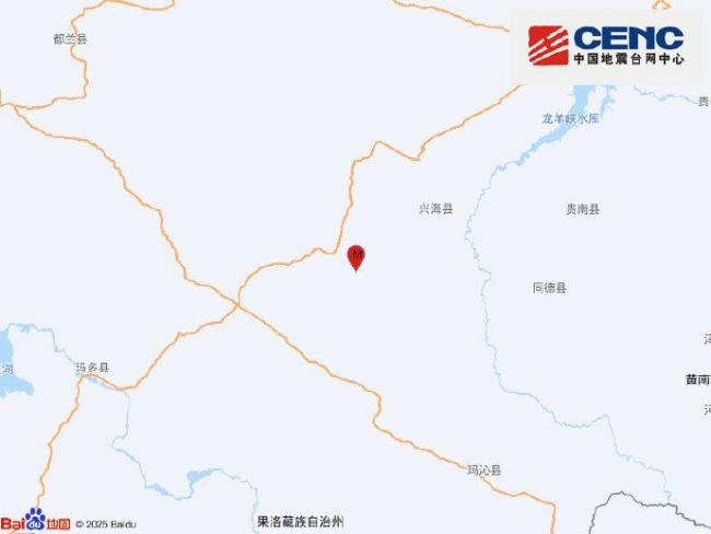 青海兴海再发5.8级地震