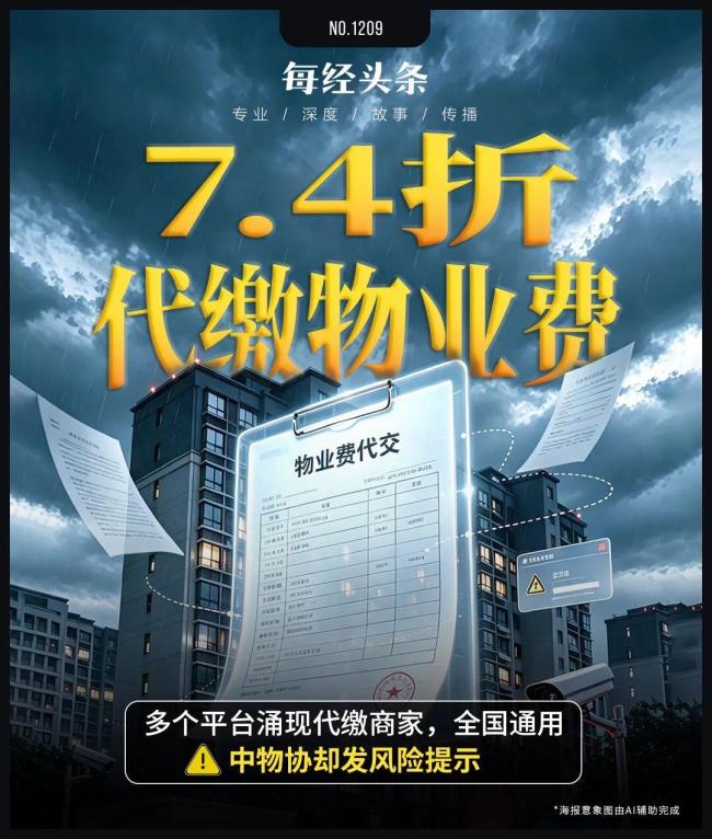 7.4折代缴物业费或为洗钱