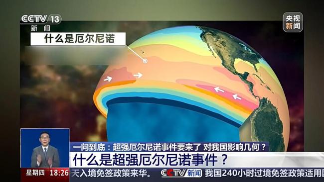 最强厄尔尼诺事件或年底前形成 预计创历史纪录